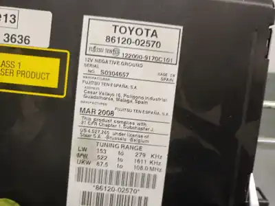 Автозапчастина б/у аудіо система / радіо cd для toyota auris (_e15_) 2.0 d-4d (ade150_) посилання на oem iam 8612002570 1220009170c101 8612002570