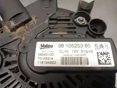 Автозапчастина б/у генератор для citroen c4 cactus 1.5 bluehdi 100 посилання на oem iam 9810525380 2624310d valeo 9810525380