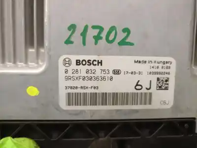Second-hand car spare part ecu engine control for honda cr-v iv (rm_) 1.6 i-dtec (re6) oem iam references 37820rsxf03 0281032753 bosch 