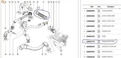 Автозапчастина б/у труба для renault modus / grand modus (f/jp0_) 1.5 dci 90 посилання на oem iam 8200721179
