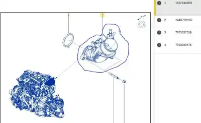 Автозапчасти б/у трубка за RENAULT CAPTUR II (HF_) TCE 155 (HFMN) ссылки OEM IAM 165764620R  