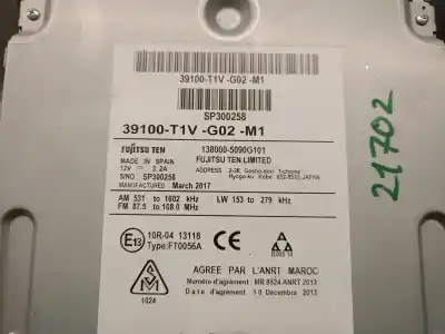 Second-hand car spare part multifunction display for honda cr-v iv (rm_) 1.6 i-dtec (re6) oem iam references 39100t1vg02m1 1380005090g101 fujitsu 39100t1vg03