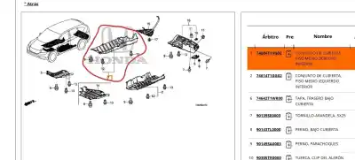 Автозапчасти б/у защитная крышка за honda cr-v iv (rm_) 1.6 i-dtec (re6) ссылки oem iam 74603t1vg0  74604t1vg02