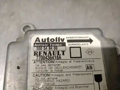 Pièce détachée automobile d'occasion boitier de commande d'airbag pour renault megane i classic (la0/1_) 1.6 e (la0f, la0s) références oem iam 7700436418a 550548400 autoliv france 7700436418a
