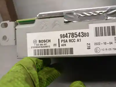 Second-hand car spare part audio system / radio cd for peugeot 208 ii (ub_, up_, uw_, uj_) 1.2 puretech 100 oem iam references 9847854380 7503900497 bosch 1688158880