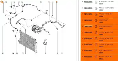 Автозапчастина б/у труби кондиціонації для dacia logan mcv ii tce 90 (k8m1) посилання на oem iam 924801845r  924801845r