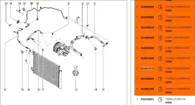 Автозапчасти б/у трубы кондиционирования воздуха за dacia logan mcv ii tce 90 (k8m1) ссылки oem iam 924402791r  924402791r
