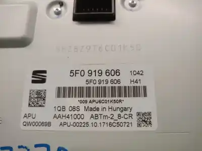 Автозапчастина б/у багатофункційний дисплей для seat leon (5f1) 1.2 tsi посилання на oem iam 5f0919606 qw00069b 5f0919606