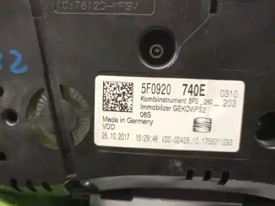Peça sobressalente para automóvel em segunda mão quadrante por seat leon (5f1) 1.2 tsi referências oem iam 5f0920740e a2c53427456 vdo 5f0920740e