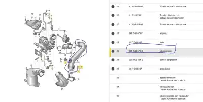 Автозапчасти б/у трубка за seat leon (5f1) 1.2 tsi ссылки oem iam 04e145673c  04e145673c