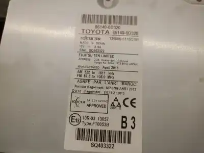 Автозапчасти б/у многофункциональный дисплей за toyota yaris (_p13_) 1.5 hybrid (nhp130_) ссылки oem iam 861400d320 1390005170c101 fujitsu 861400d320