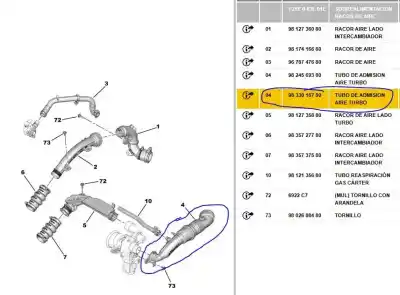 Автозапчастина б/у труба для peugeot 208 ii (ub_, up_, uw_, uj_) 1.2 puretech 100 посилання на oem iam 9833016780  