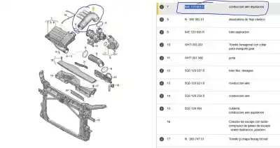 Автозапчастина б/у труба для seat leon (5f1) 1.2 tsi посилання на oem iam 04e129651c  04e129651c