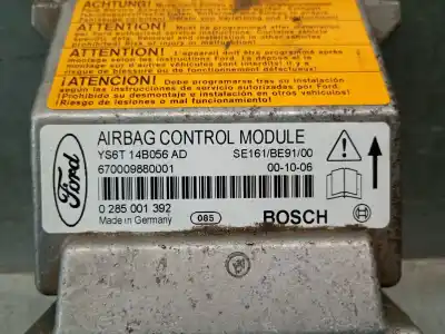 Second-hand car spare part airbag control unit for ford fiesta iv (ja_, jb_) 1.8 di oem iam references ys6t14b056ad 0285001392 bosch 
