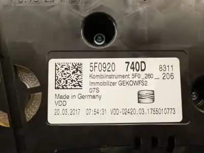 Second-hand car spare part dashboard for seat ateca (kh7, khp) 1.4 tsi oem iam references 5f0920740d  5f0920740d