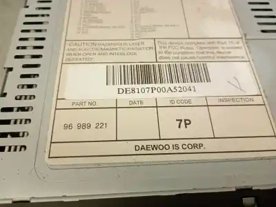 Peça sobressalente para automóvel em segunda mão sistema de áudio / rádio cd por chevrolet aveo 1.2 cat referências oem iam 96989221  96989221
