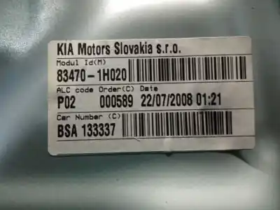 Автозапчасти б/у регулятор стекла заднего левого за kia cee'd fastback (ed) 1.6 crdi 115 ссылки oem iam 834701h020  834711h010