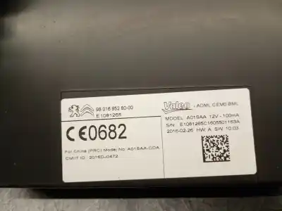Pezzo di ricambio per auto di seconda mano modulo elettronico per citroen c4 grand picasso ii (da_, de_) 2.0 bluehdi 150 riferimenti oem iam 9801695280  