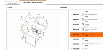 Автозапчасти б/у трубы кондиционирования воздуха за ssangyong actyon sports i (qj) 2.0 xdi ссылки oem iam 6863031031  6863031031