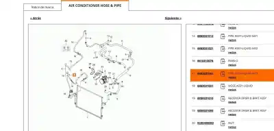 Автозапчасти б/у трубы кондиционирования воздуха за ssangyong actyon sports i (qj) 2.0 xdi ссылки oem iam 6863031041  6863031041