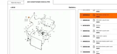 Автозапчасти б/у трубы кондиционирования воздуха за ssangyong actyon sports i (qj) 2.0 xdi ссылки oem iam 6863031012  6863031012