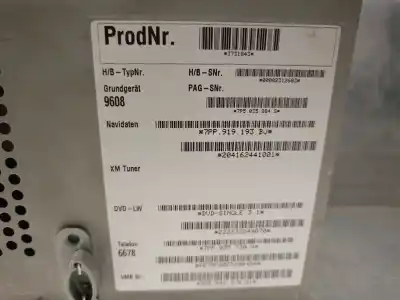 Second-hand car spare part multifunction display for porsche cayenne (92a) 3.0 diesel oem iam references 7pp919193bj 7p5035884s 958642970ax