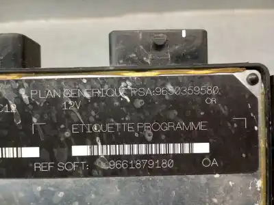 Second-hand car spare part ecu engine control for citroen berlingo / berlingo first monospace (mf_, gjk_, gfk_) 1.9 d (mfwjz) oem iam references 9661879180  