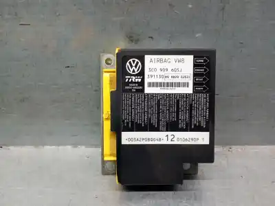 Peça sobressalente para automóvel em segunda mão Centralina De Airbag por VOLKSWAGEN PASSAT B6 (3C2) 2.0 TDI Referências OEM IAM 3C0909605J 391130 TRW 