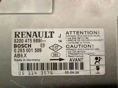 Second-hand car spare part airbag control unit for renault modus / grand modus (f/jp0_) 1.5 dci (fp0d, jp0d) oem iam references 8200475989 0285001509 bosch 