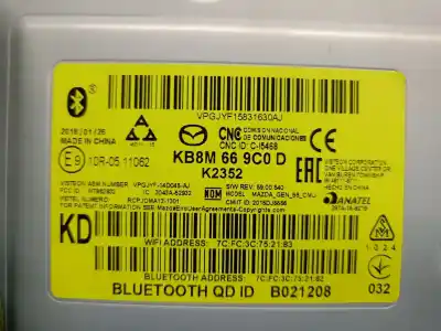 Second-hand car spare part audio system / radio cd for mazda mx-5 iv (nd) 2.0 (nd2e) oem iam references kb8m669c0d  kb8m669c0d
