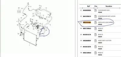 Автозапчасти б/у трубы кондиционирования воздуха за ssangyong actyon sports i (qj) 2.0 xdi ссылки oem iam 6861031000  6861031000