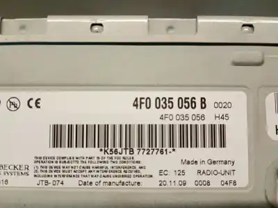 Second-hand car spare part gps navigation system for audi a4 b8 (8k2) 2.0 tdi oem iam references 4f0035056b  4f0035056b
