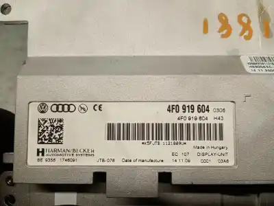 Автозапчастина б/у багатофункційний дисплей для audi a4 b8 (8k2) 2.0 tdi посилання на oem iam 4f0919604 be93561746091 automotive systems 4f0919604