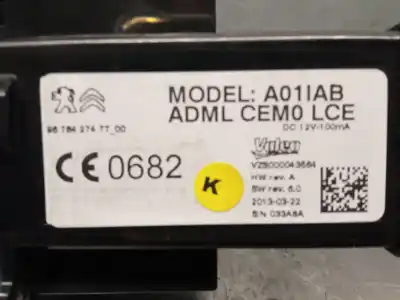 Second-hand car spare part ignition switch for citroen ds5 2.0 hdi 165 oem iam references 9676427477 vz8000043664 valeo 96764274zd