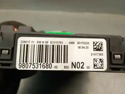 Second-hand car spare part fuse box unit for citroen c4 cactus 1.6 bluehdi 100 oem iam references 9807531680 21417365 valeo 