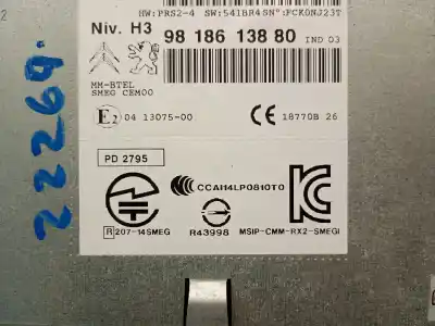 Second-hand car spare part gps navigation system for citroen c4 cactus 1.6 bluehdi 100 oem iam references 9818613880  1617596380