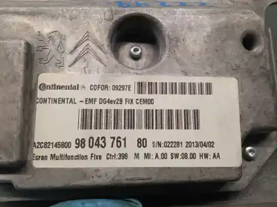 Second-hand car spare part multifunction display for citroen ds5 2.0 hdi 165 oem iam references 9804376180  