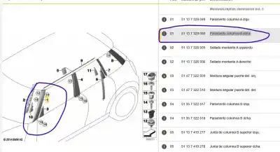 Second-hand car spare part front decorative moulding for mini mini (f55) cooper s oem iam references 51137329050  51137329050