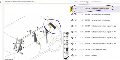 Автозапчастина б/у задні модинги для mini mini (f55) cooper s посилання на oem iam 51137328876  51137328876