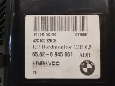 Second-hand car spare part multifunction display for bmw 5 (e60) 525 i oem iam references 65826945661 a2c53082636 siemens 62116958592