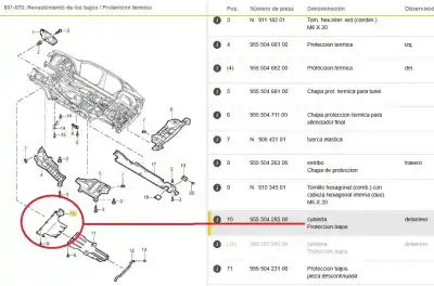 Автозапчасти б/у защитная крышка за porsche cayenne (9pa) 3.2 ссылки oem iam 7l0825285c  95550428500