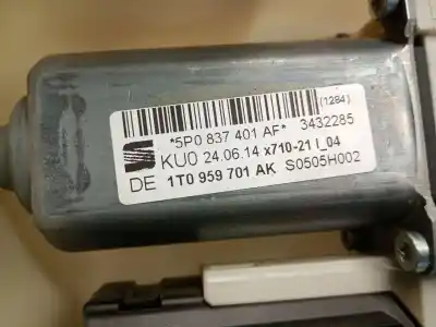 Second-hand car spare part driver left window regulator for seat altea xl (5p5, 5p8) 1.6 tdi oem iam references 5p0837461  