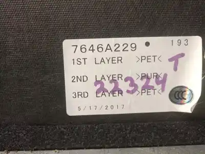 Second-hand car spare part parcel shelf for mitsubishi asx (ga_w_) 1.6 mivec (ga1w) oem iam references 7646a229  7646a229