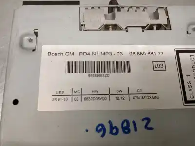 Pezzo di ricambio per auto di seconda mano impianto audio / radio cd per citroen c5 iii (rd_) 1.6 hdi 110 riferimenti oem iam 9666968177  