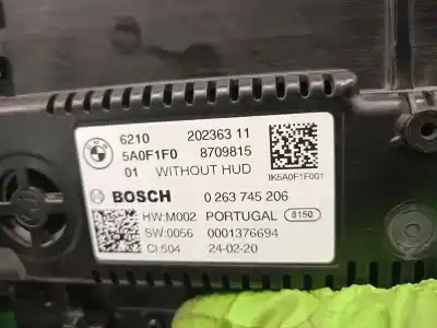 Second-hand car spare part dashboard for bmw 3 (g20, g80, g28) 320 d mild-hybrid oem iam references 62105a0f1f0 0263745206 bosch 62105b4a589