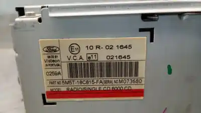 Second-hand car spare part audio system / radio cd for ford focus ii (da_, hcp, dp) 1.6 oem iam references 5m5t18c815fa  1927597