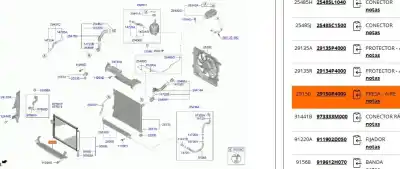 Second-hand car spare part front decorative moulding for kia sorento iv (mq4, mq4a) 1.6 t-gdi hybrid oem iam references 29150p4000  29150p4000