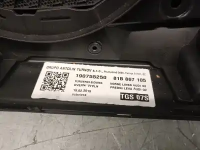 Автозапчасти б/у обивка левой передней двери за audi q2 (gab, gag) 1.0 tfsi ссылки oem iam 81b867105 19755250 81a867103