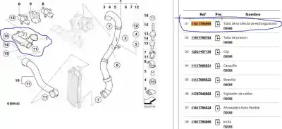 Second-hand car spare part tube for mini mini (r50, r53) one d oem iam references 11617790864 33030 asmm 11617790864