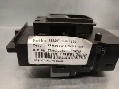 Автозапчастина б/у передній правий віконний вимикач для honda cr-v iv (rm_) 1.6 i-dtec (re6) посилання на oem iam 83540t1gg411blk  